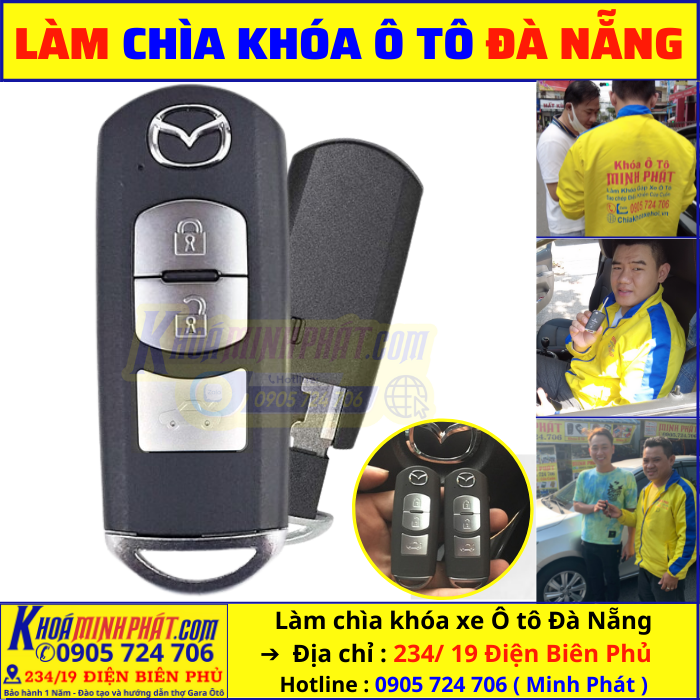 Thay vỏ khóa xe Mazda 3 tại Đà Nẵng