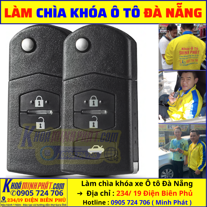 Thay vỏ chìa khóa remote xe Mazda 3S tại Đà Nẵng