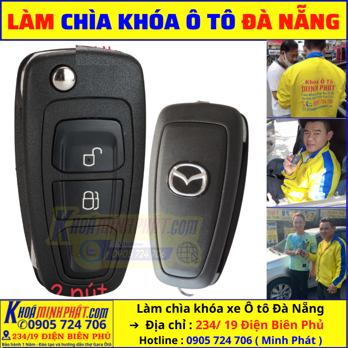 Thay vỏ khóa xe Mazda BT50 tại Đà Nẵng