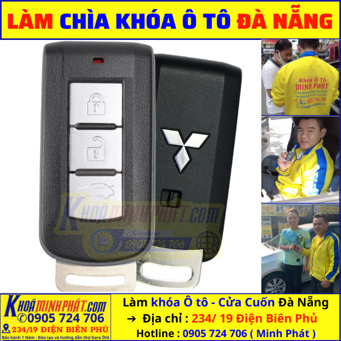 Thay vỏ chìa khóa xe Attrage Smartkey tại Đà Nẵng