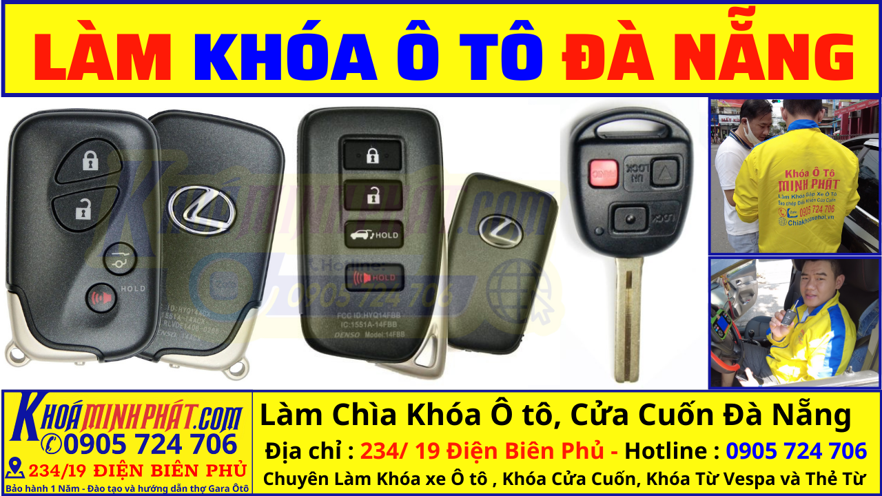 Làm chìa khóa remote xe Ô tô tại Đà Nẵng Lexus
