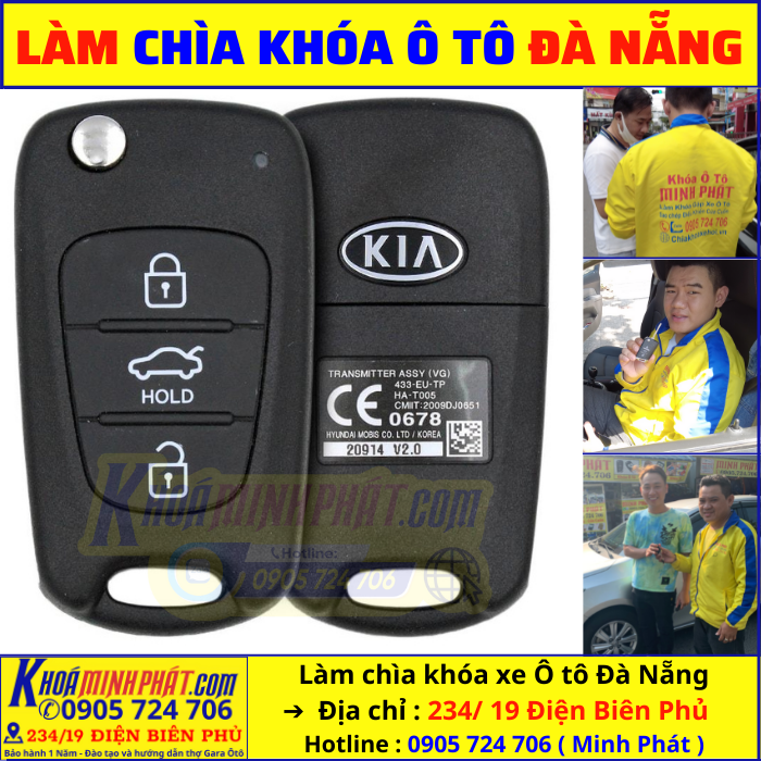 Thay vỏ remote xe Kia Carens tại Đà Nẵng