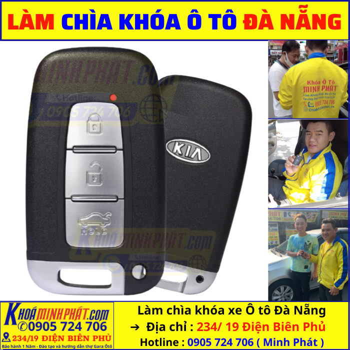 Thay vỏ khóa xe Kia Rio Smartkey tại Đà Nẵng