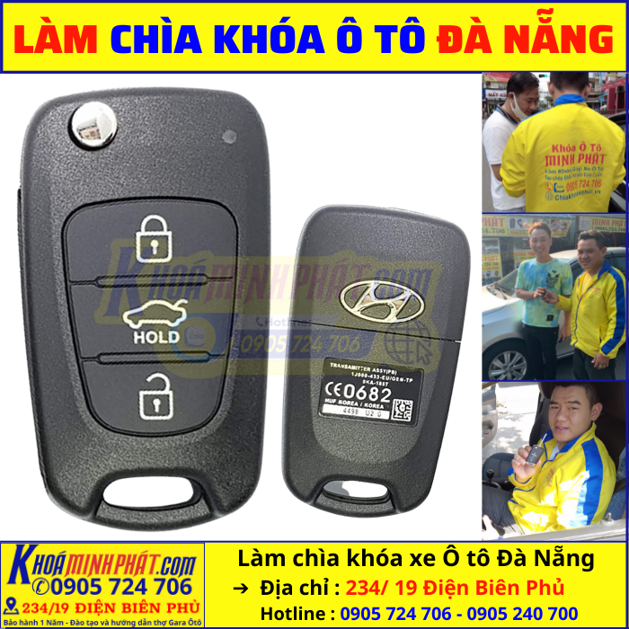 Thay vỏ remote xe Hyundai Accent tại Đà Nẵng