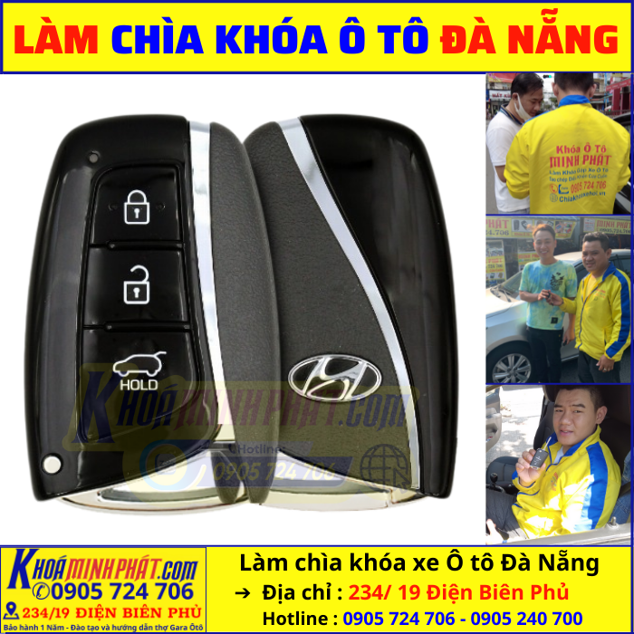 Thay vỏ chìa khóa xe Hyundai Santafe tại Đà Nẵng