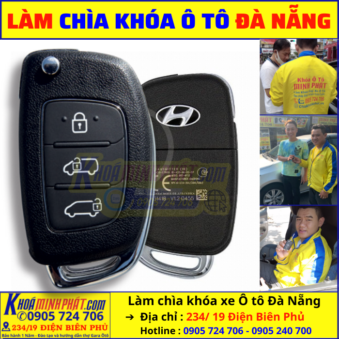 Thay vỏ remote xe Hyundai Solati tại Đà Nẵng