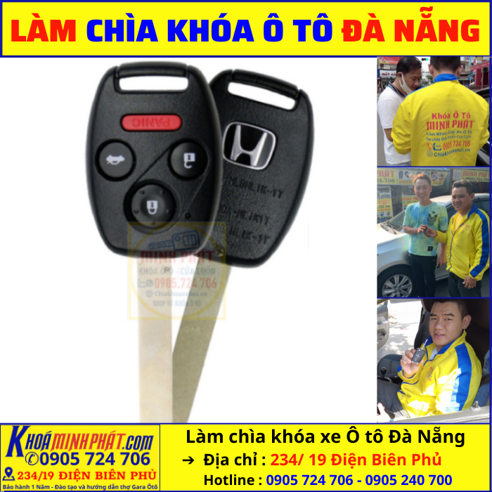 Thay vỏ remote xe Honda Accord tại Đà Nẵng