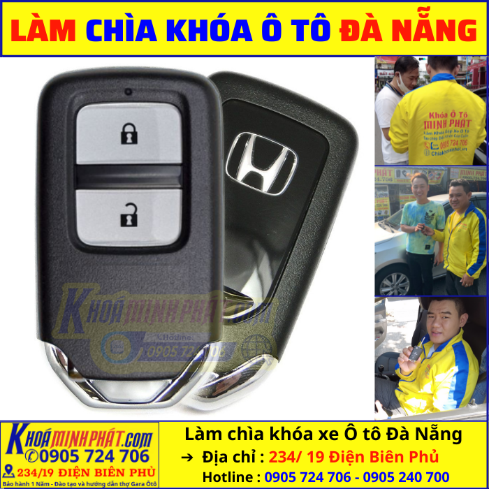 Thay vỏ khóa xe Honda CRV Smartkey tại Đà Nẵng