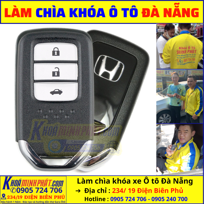 Thay vỏ remote xe Honda City Smartkey tại Đà Nẵng