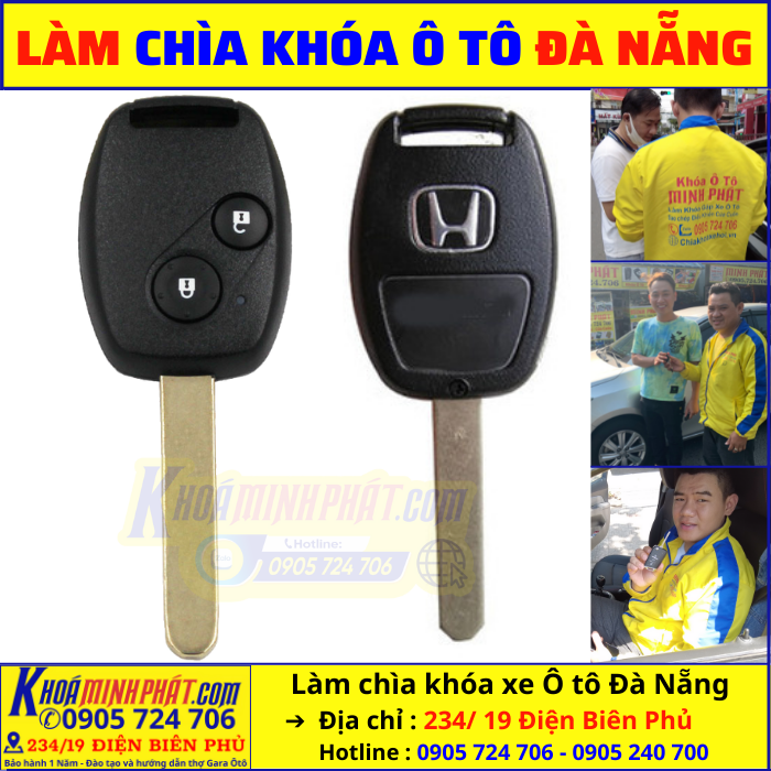 Thay vỏ remote xe Honda Crv tại Đà Nẵng