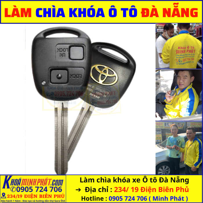 Thay vỏ chìa khóa xe ô tô Toyota Land Cruiser Prado tại Đà Nẵng