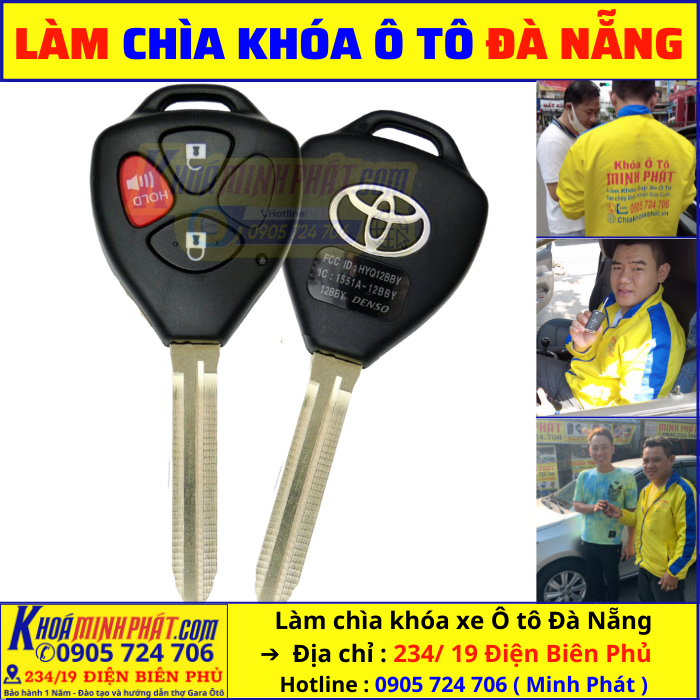 Thay vỏ khóa remote xe Toyota Hilux tại Đà Nẵng