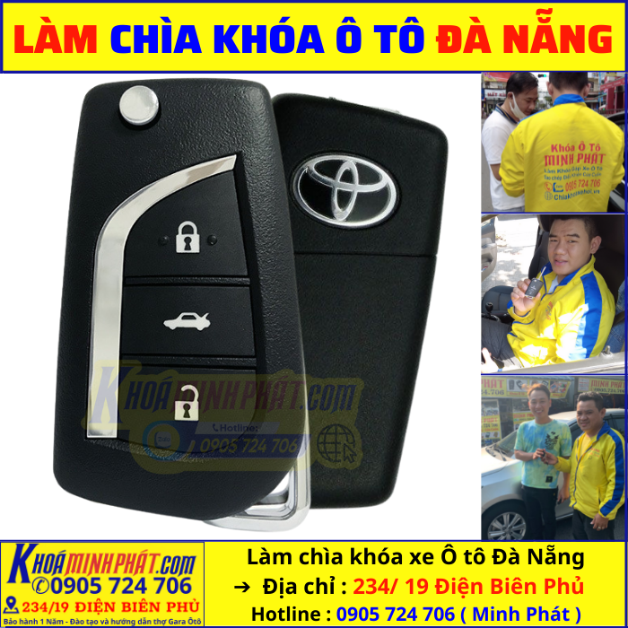 Thay vỏ khóa remote xe Toyota Corolla Altis tại Đà Nẵng
