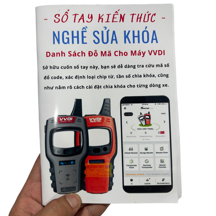 Sách hướng dẫn sử dụng máy làm chìa khóa xe ô tô VVDI Key Tool- đào tạo nghề làm chìa khóa