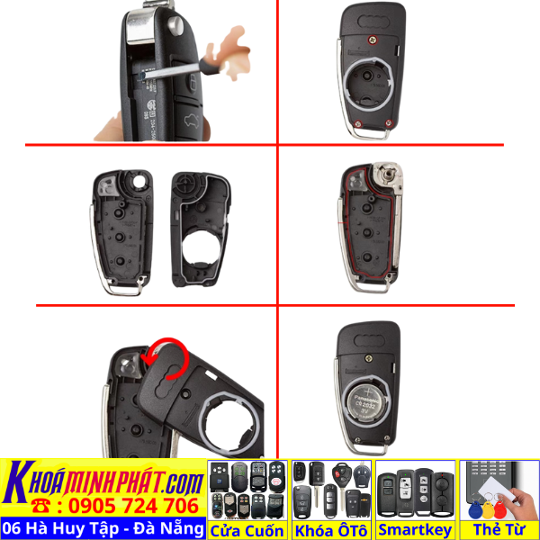 Vỏ Chìa khoá cho xe Audi A3 A4 A5 A6 A7 A8 Q2 Q3 Q4 Q5 Q7 Q8 TT R8 S3 RS3 S4 RS4 S5 RS5 S6 RS6 S7 RS7 SQ5 RSQ3 SQ7 V951 - Sửa Khoá Đà Nẵng 24H - Thợ Làm Khoá Gần Đây