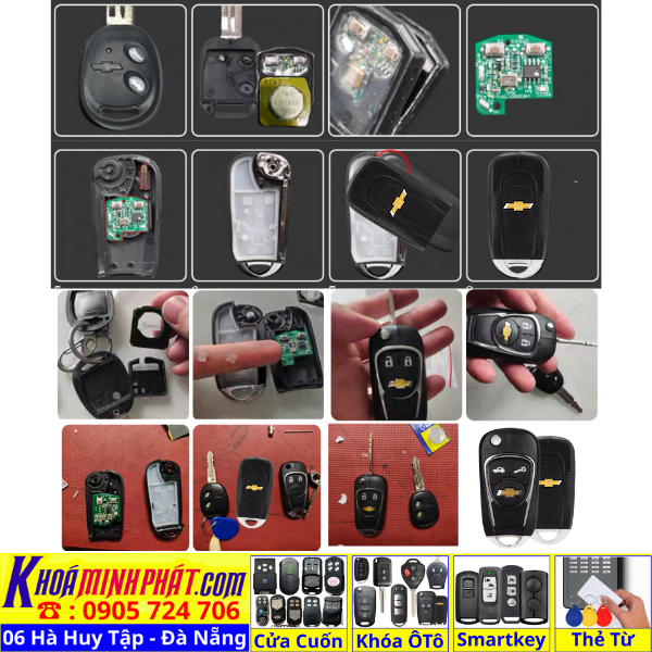 Vỏ Độ gập chìa khoá xe Chevrolet Aveo, Vivant, Spark mẫu V14 V17 - Sửa Khoá Đà Nẵng 24H - Thợ Làm Khoá Gần Đây