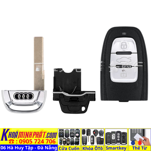 Vỏ Chìa khoá xe ô tô Audi A3 A4 A5 A6 A7 A8 Q2 Q3 Q4 Q5 Q7 Q8 TT R8 S3 RS3 S4 RS4 S5 RS5 S6 RS6 S7 RS7 SQ5 RSQ3 SQ7 V950 - Sửa Khoá Đà Nẵng 24H - Thợ Làm Khoá Gần Đây