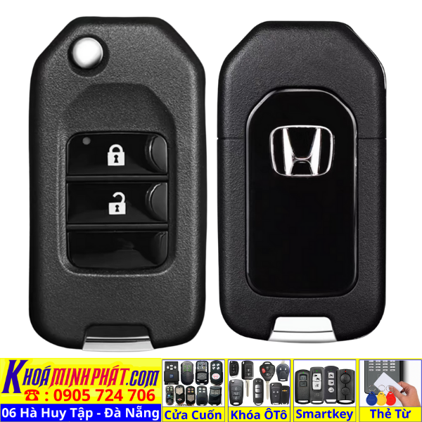 Vỏ Chìa khoá Honda Civic, CRV, City, Accord Odyssey Jazz fit độ gập V32 - Sửa Khoá Đà Nẵng 24H - Thợ Làm Khoá Gần Đây