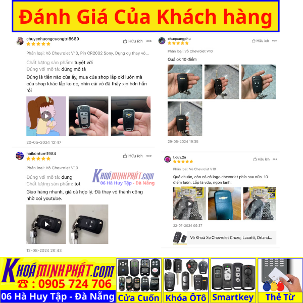 Vỏ chìa khoá xe CHEVROLET CRUZE 3 nút V10 - Sửa Khoá Đà Nẵng 24H - Thợ Làm Khoá Gần Đây