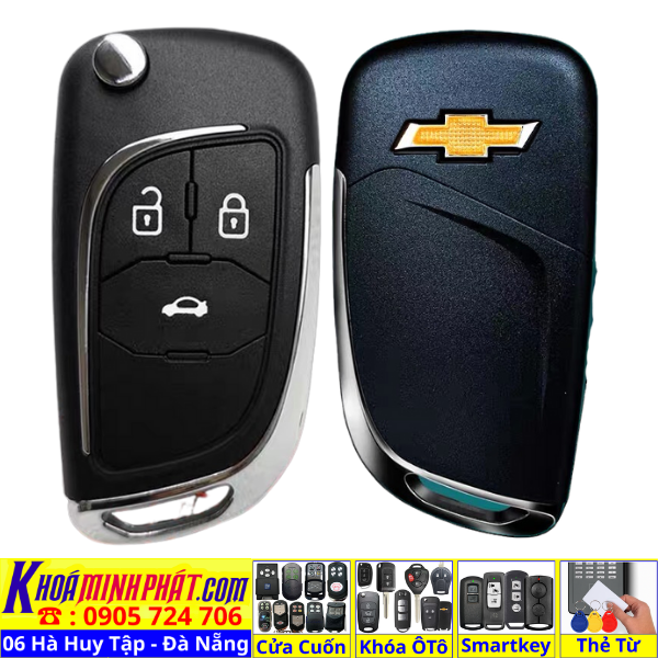 Vỏ Chìa Khóa Chevrolet 3 Nút Bấm Chevrolet Cruze, Colorado, Orlando V12 - Sửa Khoá Đà Nẵng 24H - Thợ Làm Khoá Gần Đây