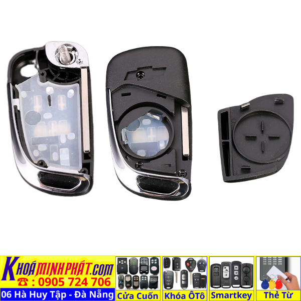 Vỏ Chìa Khóa Chevrolet 3 Nút Bấm Chevrolet Cruze, Colorado, Orlando V12 - Sửa Khoá Đà Nẵng 24H - Thợ Làm Khoá Gần Đây