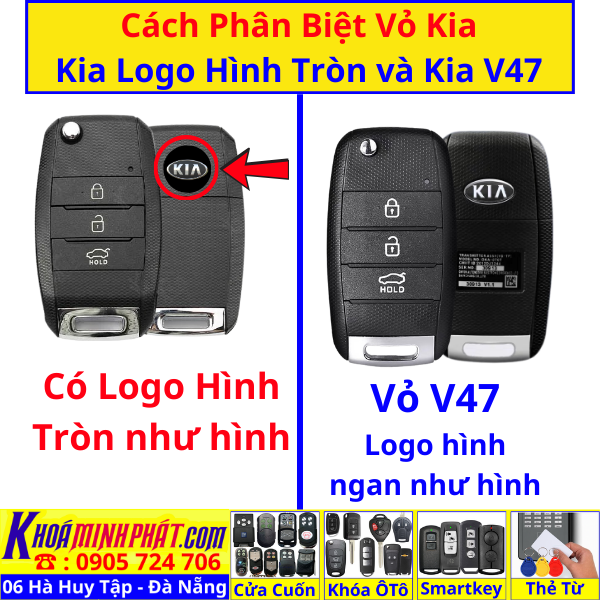 [ GIÁ HUỶ DIỆT ] Vỏ Chìa Khoá remote xe Kia Morning, Soluto, Cerato, Sportage, Seltos, Optima, Rio, Rondo V47 - Sửa Khoá Đà Nẵng 24H - Thợ Làm Khoá Gần Đây