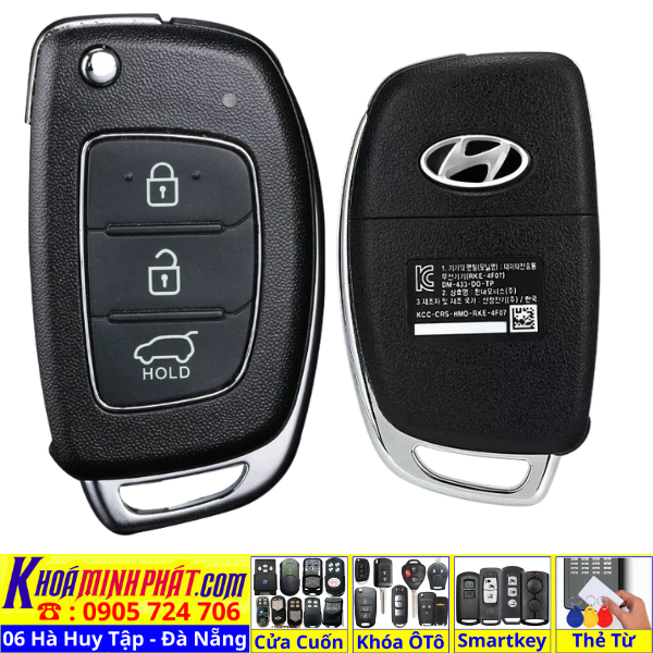 Vỏ Chìa khoá xe ô tô Hyundai Solati, Accent,I10, I20, I30 , Elantra, Santafe V42 - Sửa Khoá Đà Nẵng 24H - Thợ Làm Khoá Gần Đây