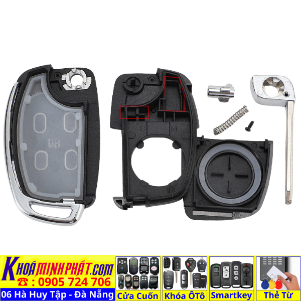 Vỏ Chìa khoá xe ô tô Hyundai Solati, Accent,I10, I20, I30 , Elantra, Santafe V42 - Sửa Khoá Đà Nẵng 24H - Thợ Làm Khoá Gần Đây