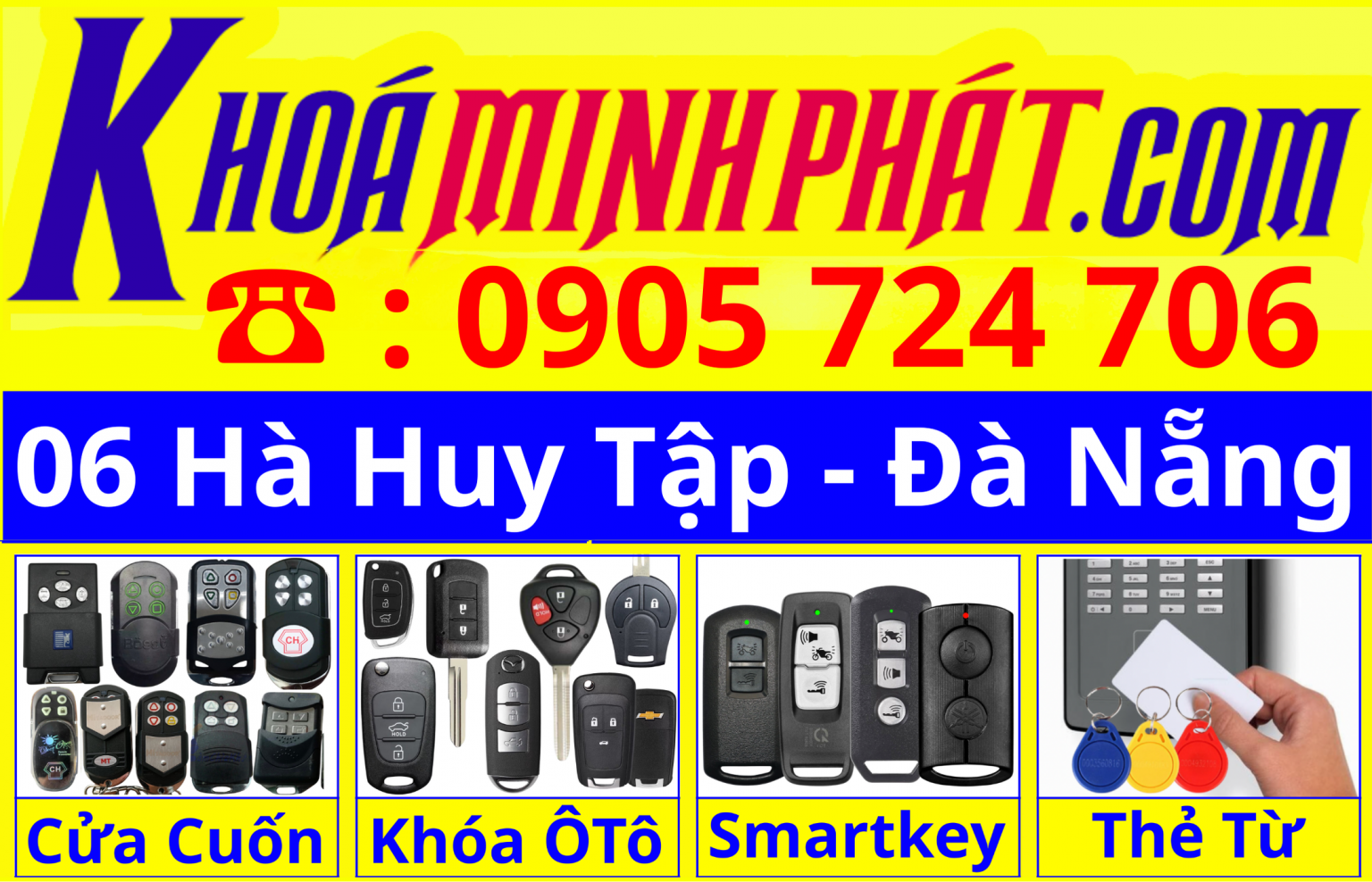 Làm chìa khóa xe Ô Tô Đà Nẵng -06 Hà Huy tập Minh Phát